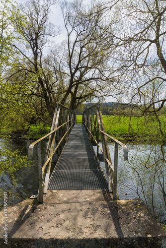 River called Eder near the village Rennertehausen in germany photo