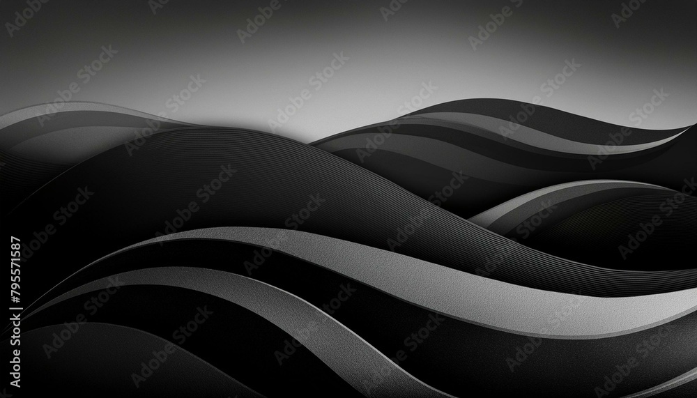 Fototapeta premium black and white background wave, design, illustration, light, wallpaper, curve, black