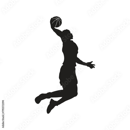 Vector set of Basketball players silhouettes  Basketball silhouettes