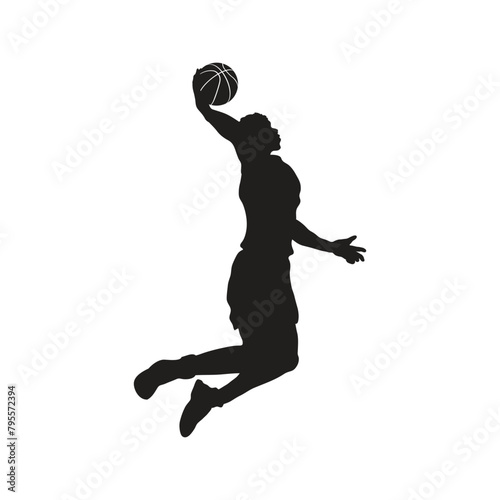 Vector set of Basketball players silhouettes, Basketball silhouettes