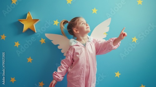 A Girl with Angel Wings photo