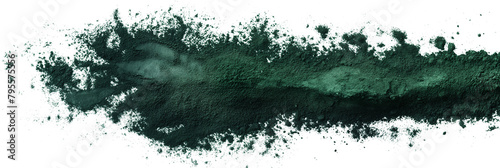 Abstract green powder isolated on a transparent background photo