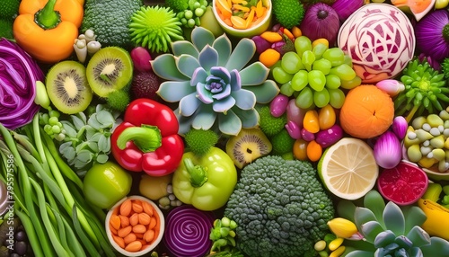 Wallpaper with vegetables