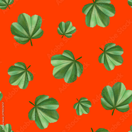 Beautiful floral print, seamless pattern, fabric design, wrapping paper, pink flowers, background, illustration for textile print, wallpaper, spanish mallow