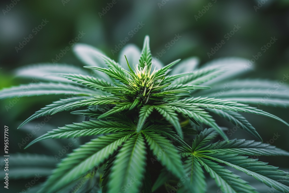 Close up view of a marijuana cannabis weed plant, hemp cultivation Close up view of a marijuana cannabis weed plant, hemp cultivation