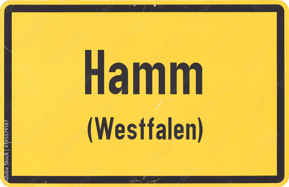 Ortsschild Hamm in Westfalen
