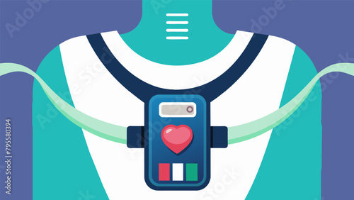 A sleek chest s that monitors heart rate and delivers neural stimulation to promote relaxation and alleviate symptoms of panic disorder..