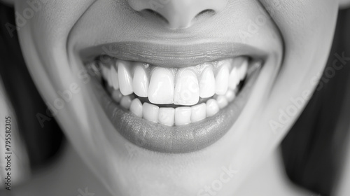 A woman with a big smile on her face, showing off her teeth. Concept of happiness and confidence