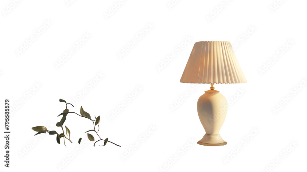 Bedside Lamp on transparent background