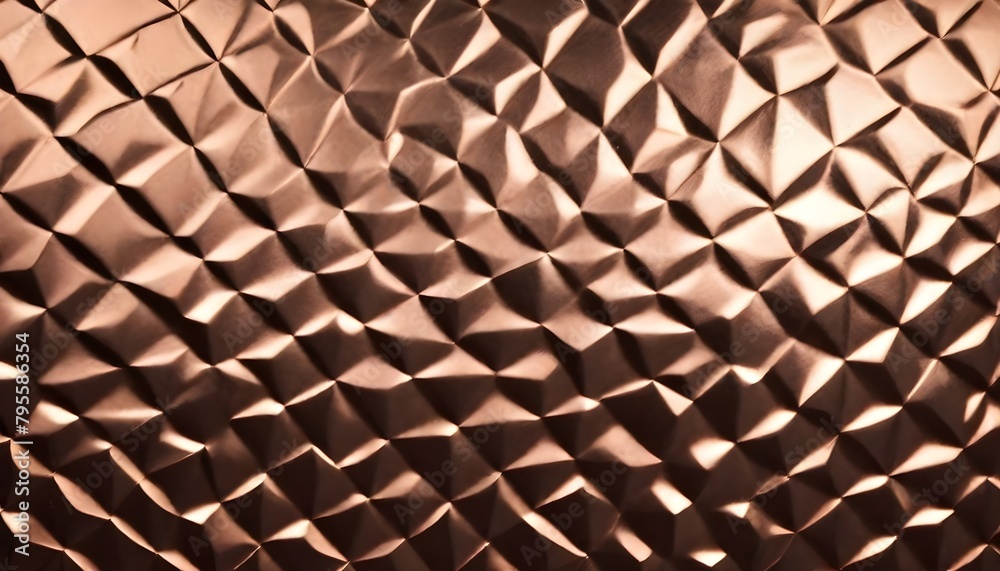 Geometric triangular shapes shutter pattern pink gold shiny polished slab texture template Geometric triangular shapes shutter pattern pink gold shiny polished slab texture template