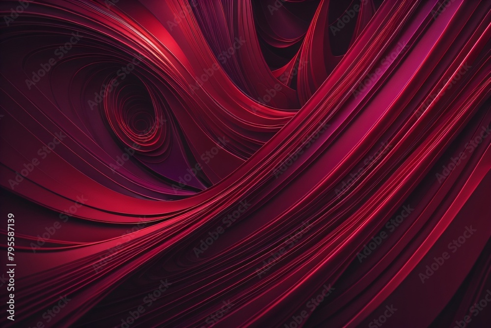 Messed Red 3D Waves Background