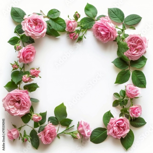Pink Roses Arranged in Heart Shape