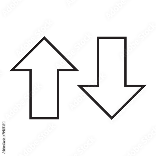up and down arrows icon vector