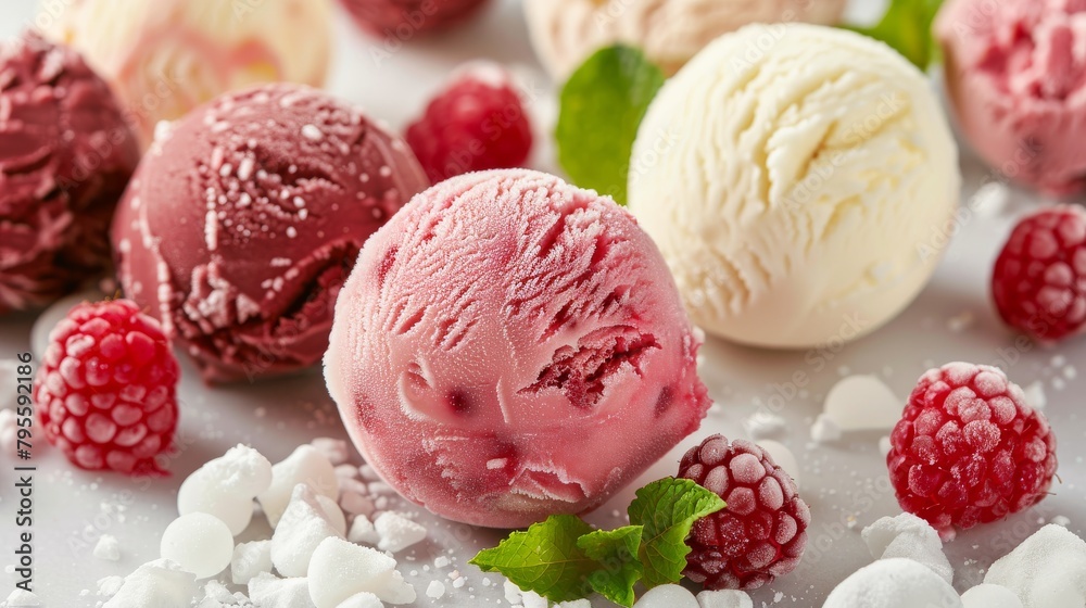 Glacé assorted ice cream offers a spice and ethical flavor combination with ginger indulgence and strawberry sweet flavors, paired with cruelty-free maple delight. Glacé assorted ice cream offers a spice and ethical flavor combination with ginger indulgence and strawberry sweet flavors, paired with cruelty-free maple delight.