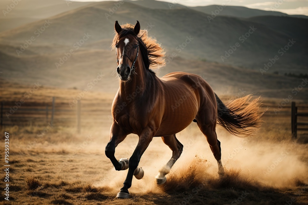 picture presenting the galloping mustang horse picture presenting the galloping mustang horse