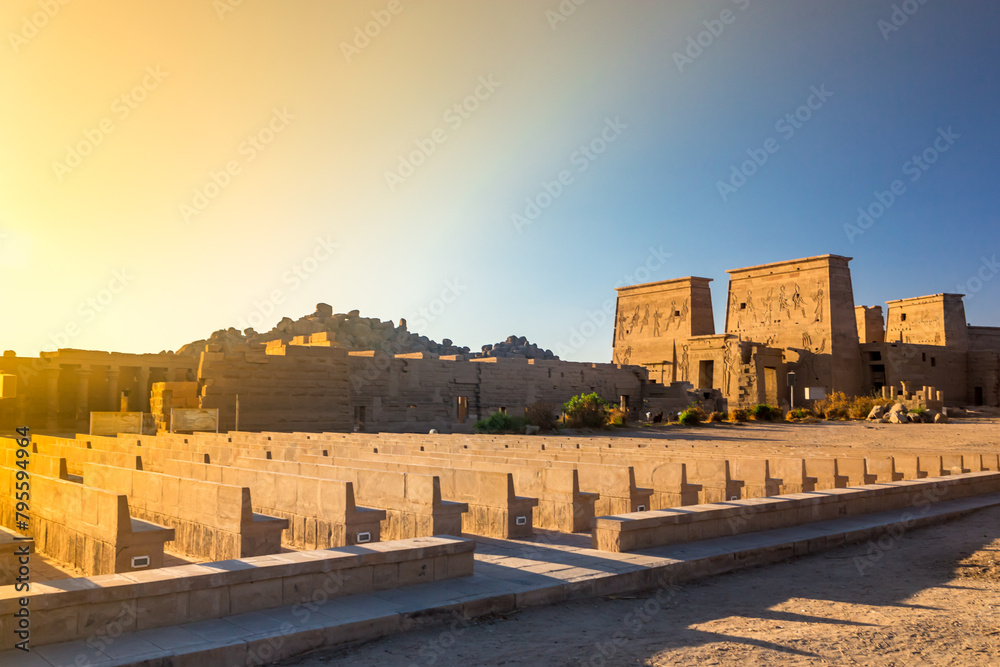 Fototapeta premium Philae temple in aswan on the Nile in Egypt