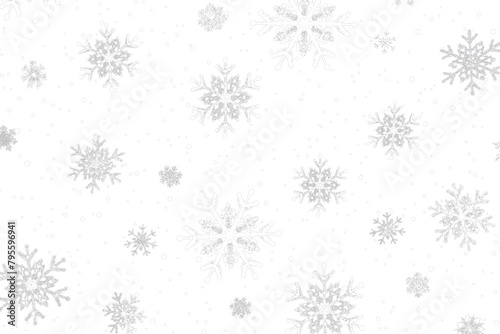 Snowflakes on a transparent background