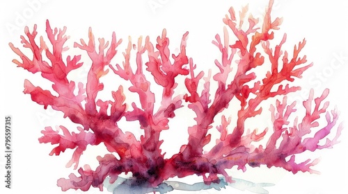 Colorful coral on white background.