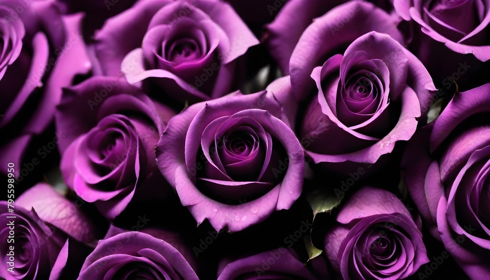 Lot of purple and violet roses macro background card Lot of purple and violet roses macro background card