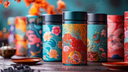 Imagine a tea brand with packaging that exudes elegance and style, perfect for a highend market looking for a unique and luxurious tea experience 8K , high-resolution, ultra HD,up32K HD photo