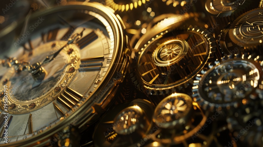 old clock, clockwork, mechanism, gears and cogs at work, 16:9