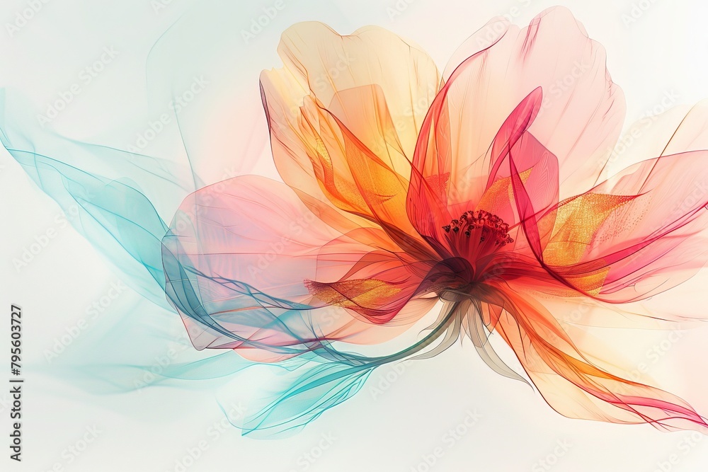 Colorful flower on white background Colorful flower on white background