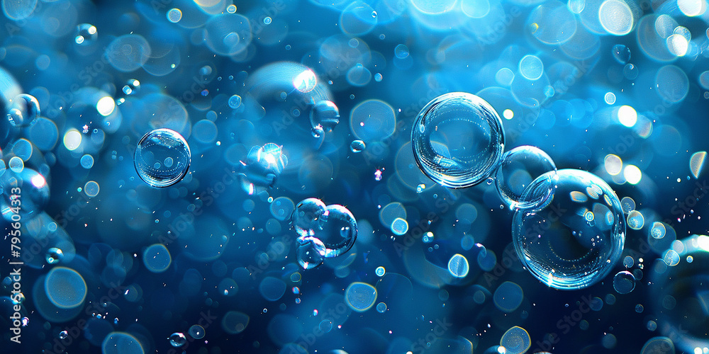 Blue bubbles background Blue bubbles background