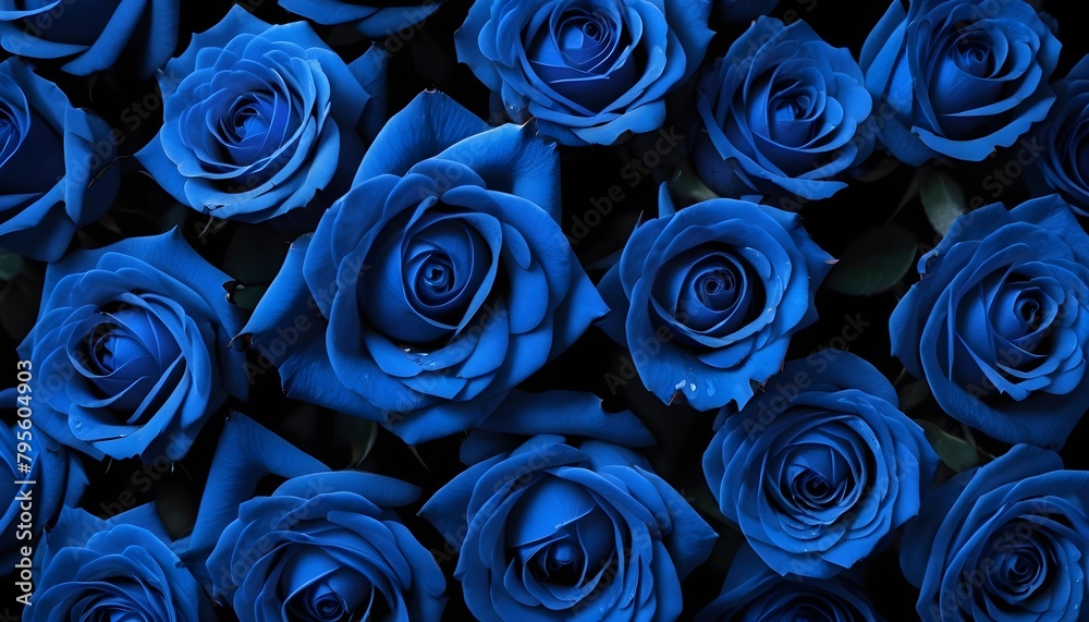 Silk beautiful blue fresch roses multitude macro Silk beautiful blue fresch roses multitude macro
