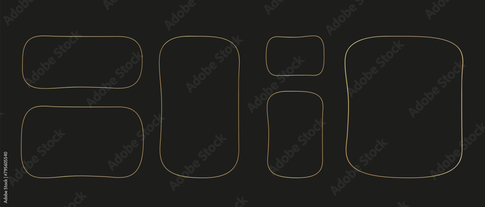 Gold geometric art deco frames Luxury gold frames for wedding invitation cards Thin line oval and rectangle for invitation design. Vector illustration isolated on black background eps 10 Gold geometric art deco frames Luxury gold frames for wedding invitation cards Thin line oval and rectangle for invitation design. Vector illustration isolated on black background eps 10