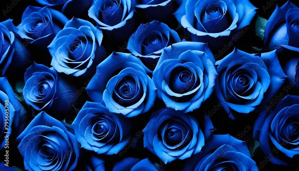 Silk beautiful blue fresch roses multitude macro Silk beautiful blue fresch roses multitude macro