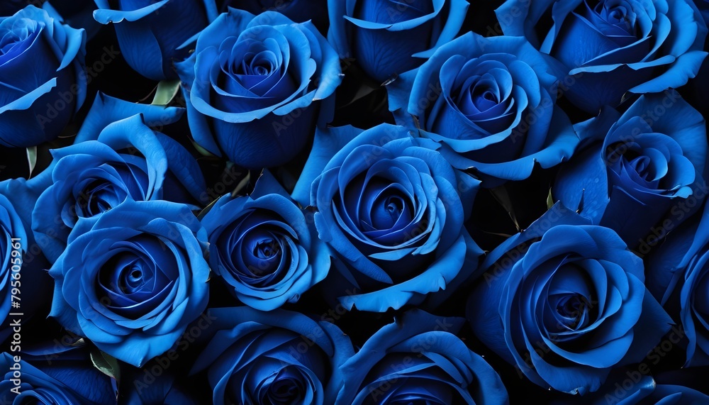 Silk beautiful blue fresch roses multitude macro Silk beautiful blue fresch roses multitude macro