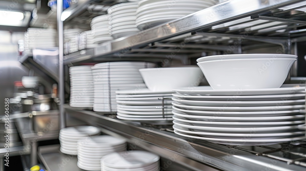 plates and cutlery in the restaurant Generative AI