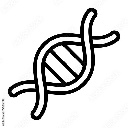 DNA strand Vector Line Icon Design