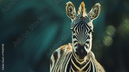a zebra in its natural habitat. Generative AI