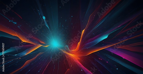 abstract background with glowing lines. Abstract Waves Background, 3d Render Of A Modern Technology. © Ayeen Studios