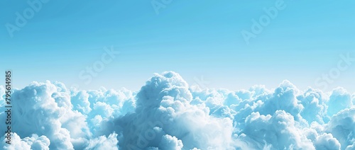 Blue sky with clouds, clear and bright background 