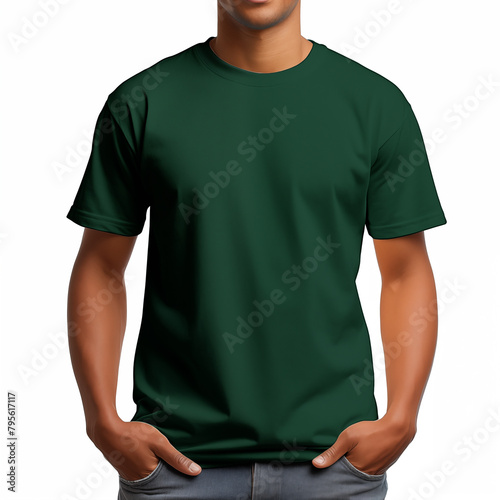 dark green t-shirt