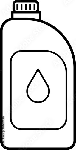 Car Oil Vector Outline Illustration