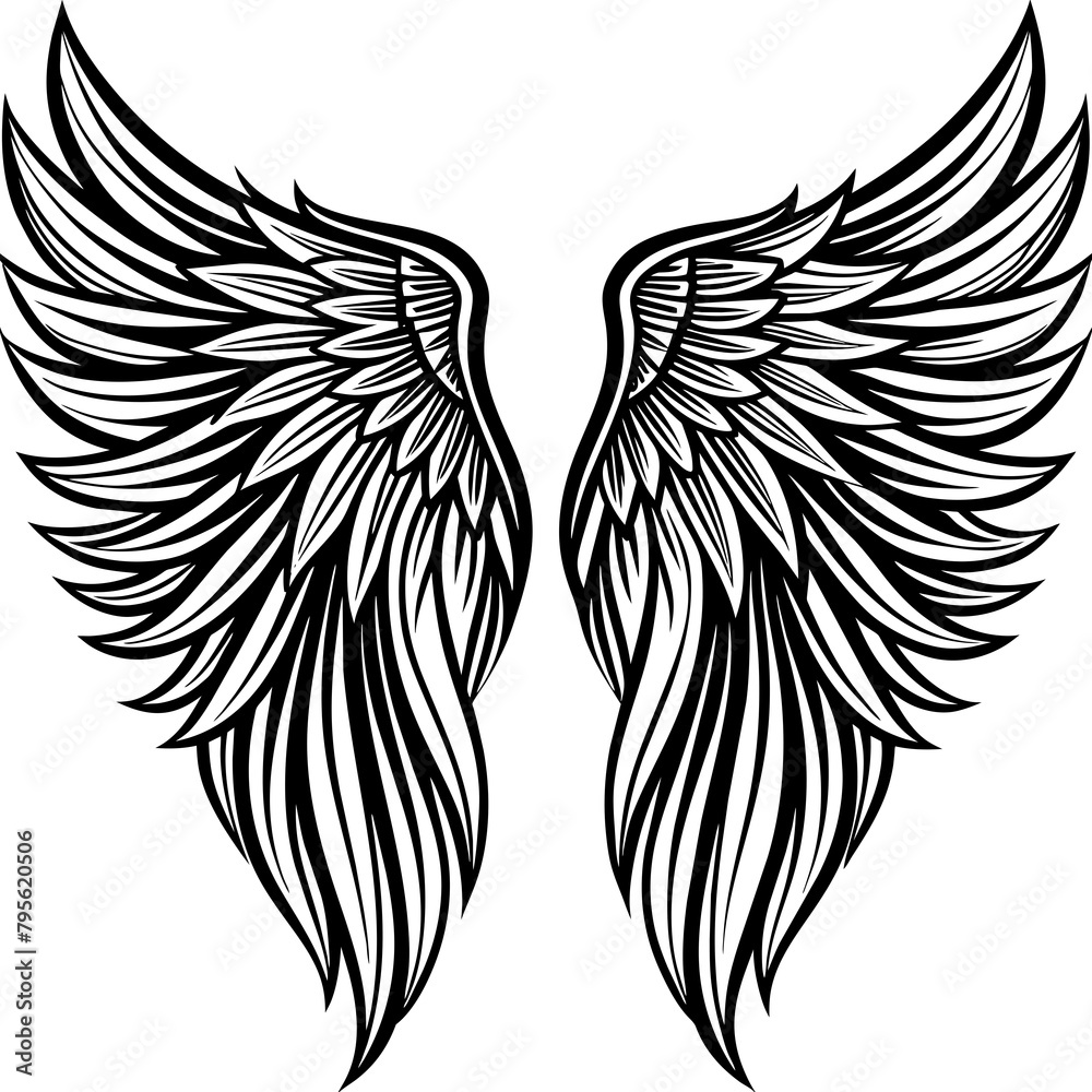Obraz premium angel wings vector