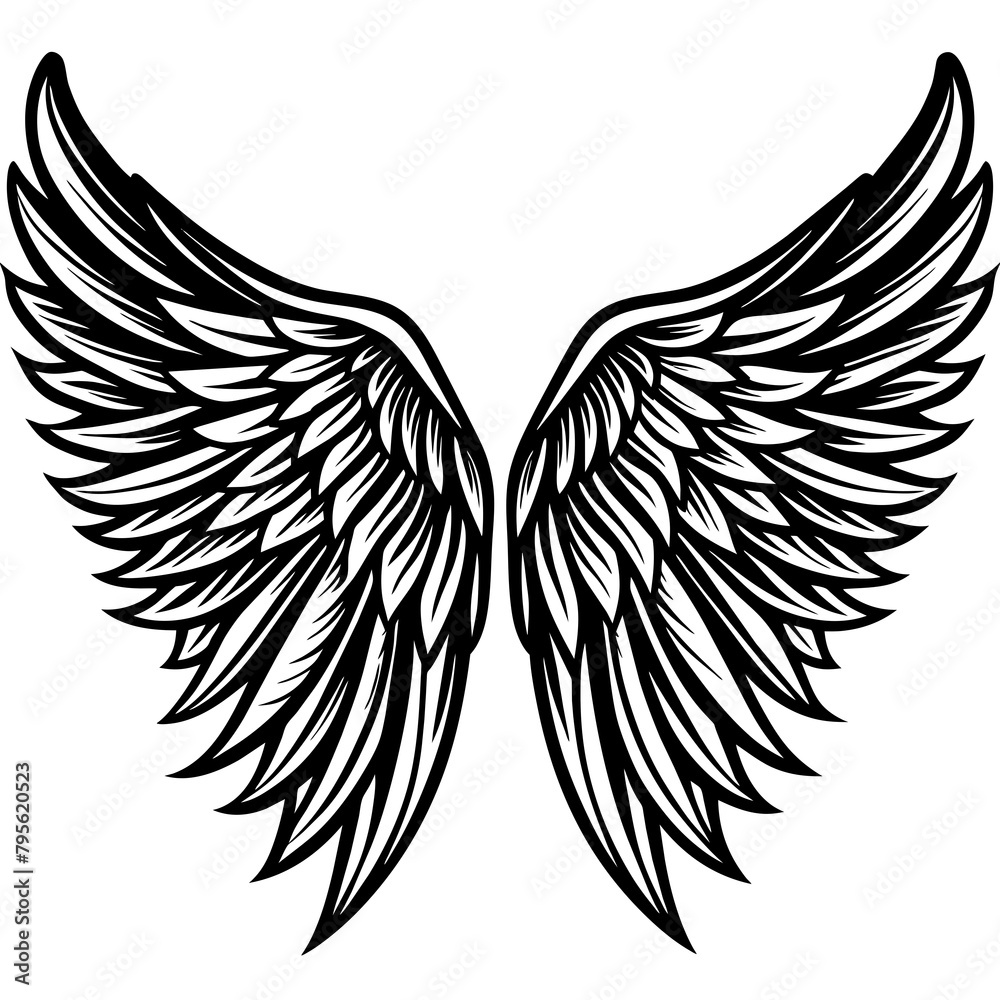 Obraz premium wings with vector