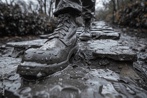 Each step is a tribute, honoring the legacy of service and sacrifice etched in their lineage. 