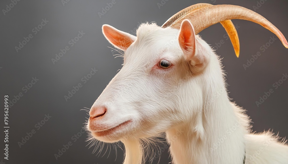 goat close up head on black background goat close up head on black background