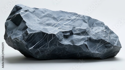  A rock-like object, fabricated from plastic wrap, rests atop a pristine white surface, displaying a gentle light reflection