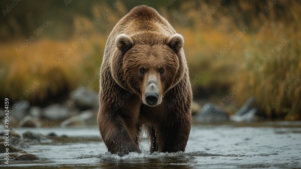 Obraz premium Bear in the Wilderness. Generative AI