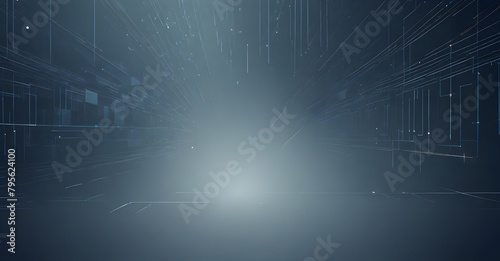 Blue abstract background with lines technology. 3d Render Of A Modern Technology.