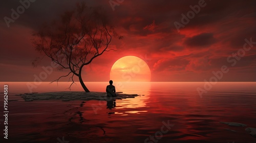 An alone person solitude finding peace and isolation - Loneliness promote personal growth