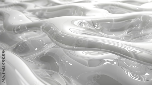 A tight shot of a white material submerged in copious amounts of water, both above and below