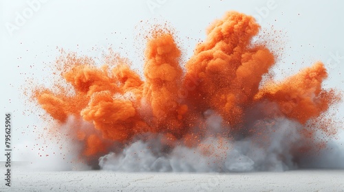   A large number of orange and white plumes rising from a fire hydrant during the daytime photo