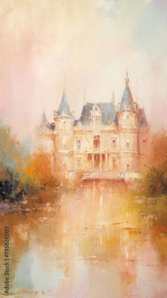 Luxury palace painting architecture building. Luxury palace painting architecture building.