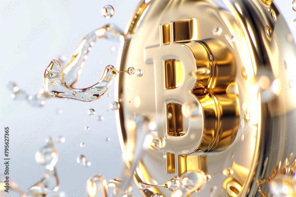 Spinning Bitcoin Coin with Golden Reflections
Spinning Bitcoin Coin with Golden Reflections
